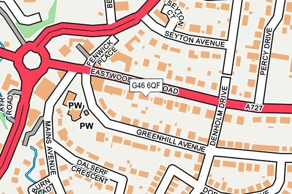G46 6QF map - OS OpenMap – Local (Ordnance Survey) G46 6QF map - OS OpenMap – Local (Ordnance Survey)