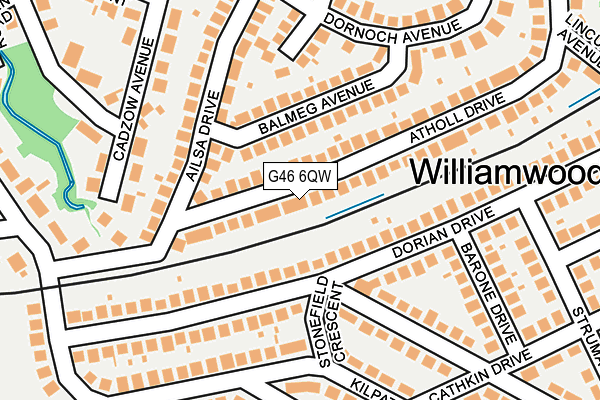 G46 6QW map - OS OpenMap – Local (Ordnance Survey) G46 6QW map - OS OpenMap – Local (Ordnance Survey)