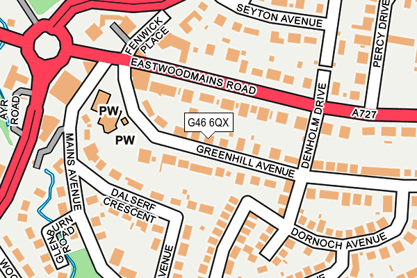 G46 6QX map - OS OpenMap – Local (Ordnance Survey) G46 6QX map - OS OpenMap – Local (Ordnance Survey)
