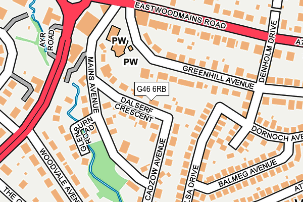 G46 6RB map - OS OpenMap – Local (Ordnance Survey) G46 6RB map - OS OpenMap – Local (Ordnance Survey)