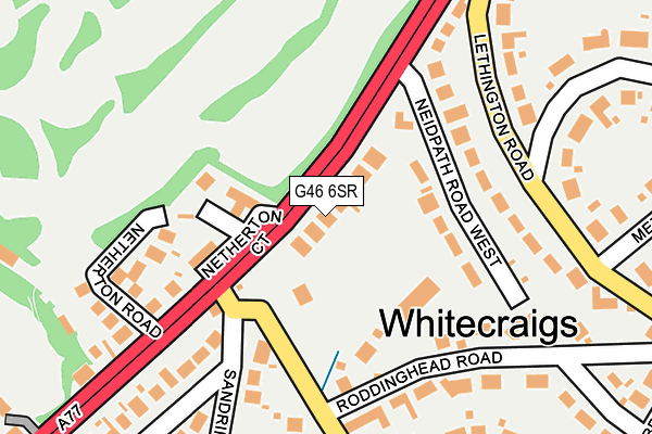 G46 6SR map - OS OpenMap – Local (Ordnance Survey) G46 6SR map - OS OpenMap – Local (Ordnance Survey)