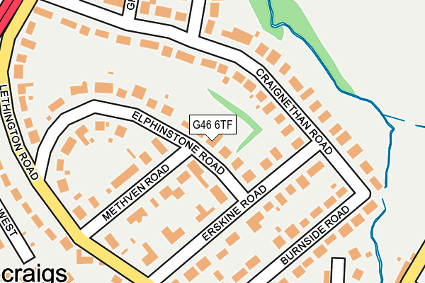G46 6TF map - OS OpenMap – Local (Ordnance Survey) G46 6TF map - OS OpenMap – Local (Ordnance Survey)