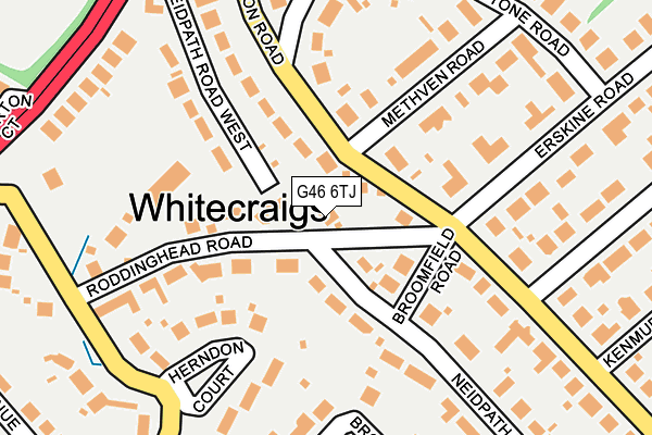 G46 6TJ map - OS OpenMap – Local (Ordnance Survey) G46 6TJ map - OS OpenMap – Local (Ordnance Survey)
