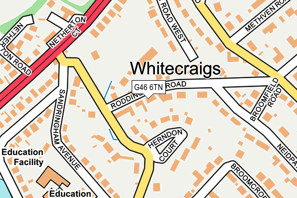 G46 6TN map - OS OpenMap – Local (Ordnance Survey) G46 6TN map - OS OpenMap – Local (Ordnance Survey)
