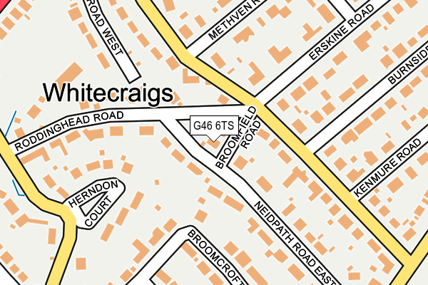 G46 6TS map - OS OpenMap – Local (Ordnance Survey) G46 6TS map - OS OpenMap – Local (Ordnance Survey)