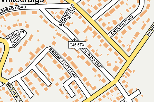 G46 6TX map - OS OpenMap – Local (Ordnance Survey) G46 6TX map - OS OpenMap – Local (Ordnance Survey)