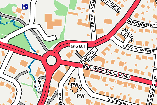 G46 6UF map - OS OpenMap – Local (Ordnance Survey) G46 6UF map - OS OpenMap – Local (Ordnance Survey)
