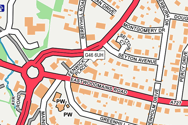 G46 6UH map - OS OpenMap – Local (Ordnance Survey) G46 6UH map - OS OpenMap – Local (Ordnance Survey)