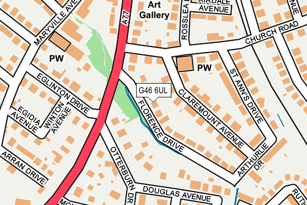 G46 6UL map - OS OpenMap – Local (Ordnance Survey) G46 6UL map - OS OpenMap – Local (Ordnance Survey)