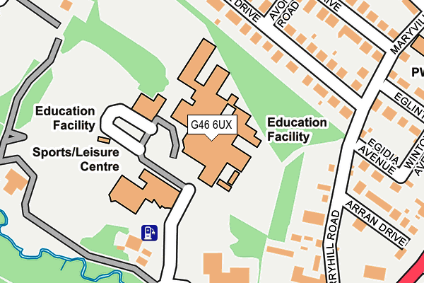 G46 6UX map - OS OpenMap – Local (Ordnance Survey) G46 6UX map - OS OpenMap – Local (Ordnance Survey)