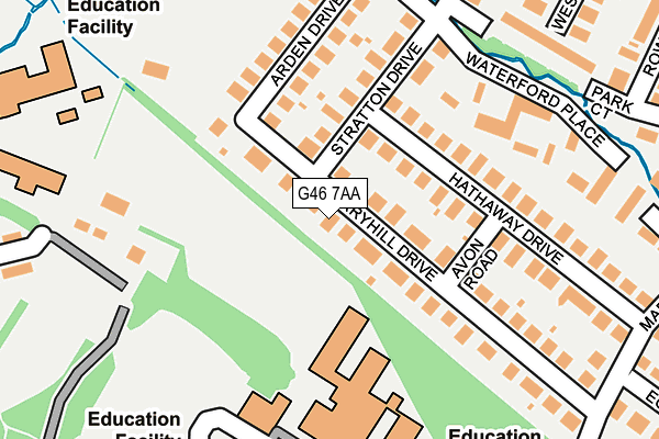 G46 7AA map - OS OpenMap – Local (Ordnance Survey) G46 7AA map - OS OpenMap – Local (Ordnance Survey)