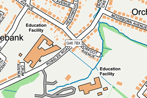 G46 7BX map - OS OpenMap – Local (Ordnance Survey) G46 7BX map - OS OpenMap – Local (Ordnance Survey)