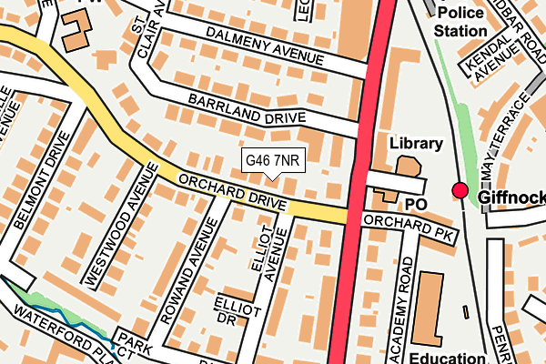 G46 7NR map - OS OpenMap – Local (Ordnance Survey) G46 7NR map - OS OpenMap – Local (Ordnance Survey)