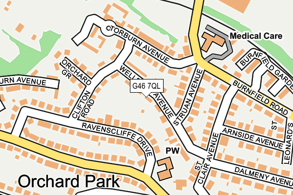 G46 7QL map - OS OpenMap – Local (Ordnance Survey) G46 7QL map - OS OpenMap – Local (Ordnance Survey)