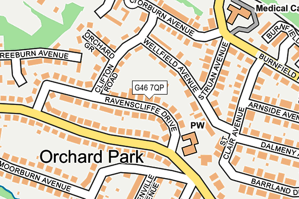 G46 7QP map - OS OpenMap – Local (Ordnance Survey) G46 7QP map - OS OpenMap – Local (Ordnance Survey)