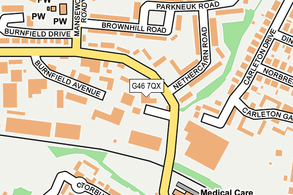 G46 7QX map - OS OpenMap – Local (Ordnance Survey) G46 7QX map - OS OpenMap – Local (Ordnance Survey)