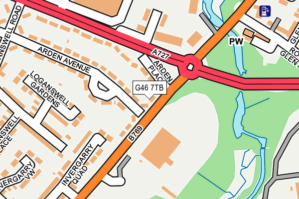 G46 7TB map - OS OpenMap – Local (Ordnance Survey) G46 7TB map - OS OpenMap – Local (Ordnance Survey)