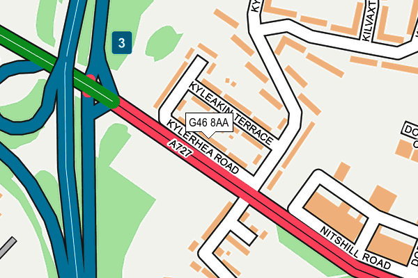 G46 8AA map - OS OpenMap – Local (Ordnance Survey) G46 8AA map - OS OpenMap – Local (Ordnance Survey)