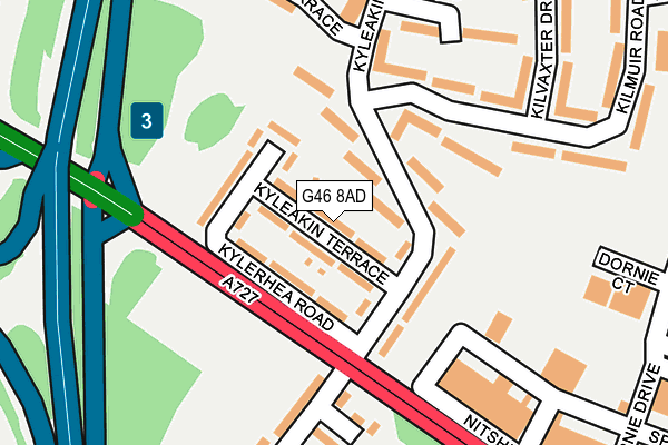 G46 8AD map - OS OpenMap – Local (Ordnance Survey) G46 8AD map - OS OpenMap – Local (Ordnance Survey)