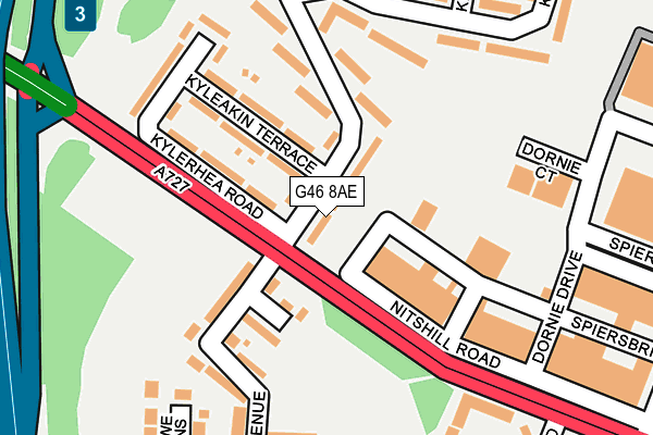G46 8AE map - OS OpenMap – Local (Ordnance Survey) G46 8AE map - OS OpenMap – Local (Ordnance Survey)