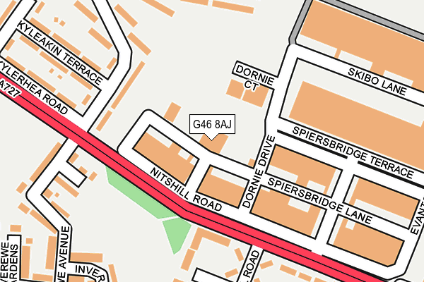 G46 8AJ map - OS OpenMap – Local (Ordnance Survey) G46 8AJ map - OS OpenMap – Local (Ordnance Survey)