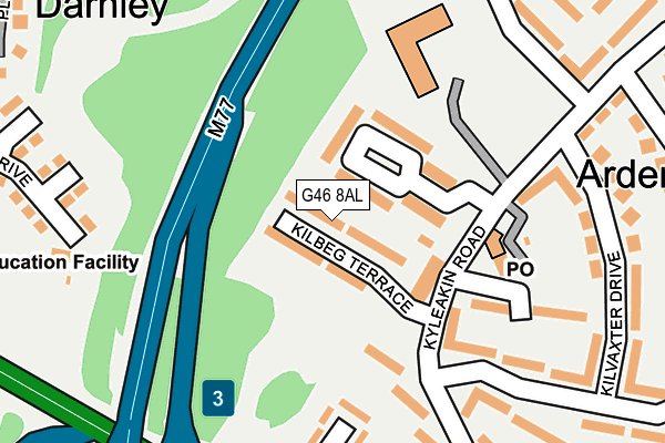 G46 8AL map - OS OpenMap – Local (Ordnance Survey) G46 8AL map - OS OpenMap – Local (Ordnance Survey)