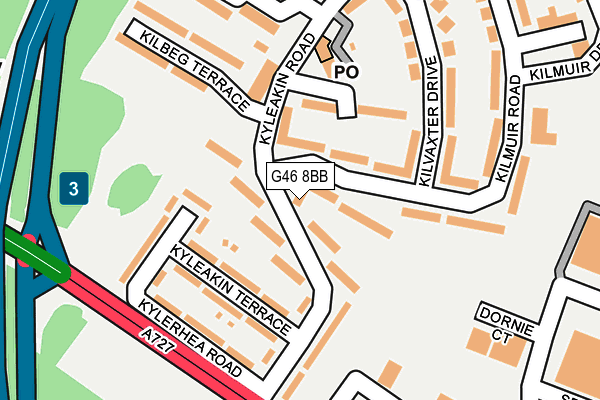 G46 8BB map - OS OpenMap – Local (Ordnance Survey) G46 8BB map - OS OpenMap – Local (Ordnance Survey)