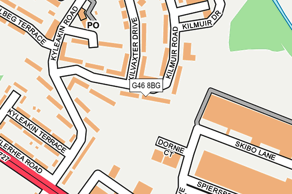 G46 8BG map - OS OpenMap – Local (Ordnance Survey) G46 8BG map - OS OpenMap – Local (Ordnance Survey)