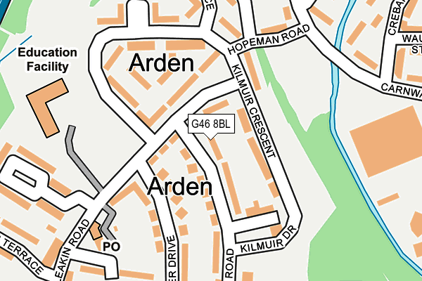 G46 8BL map - OS OpenMap – Local (Ordnance Survey) G46 8BL map - OS OpenMap – Local (Ordnance Survey)