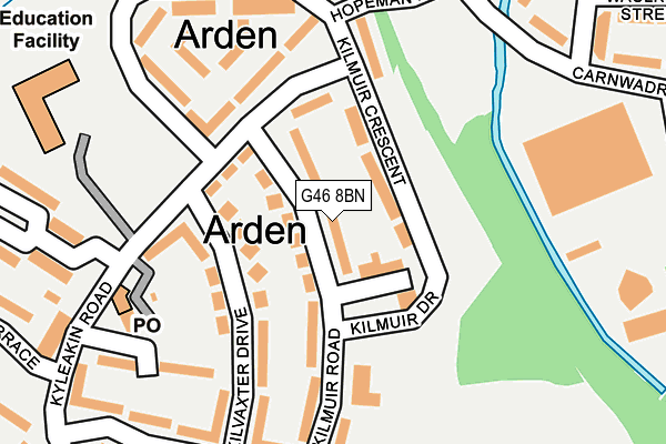 G46 8BN map - OS OpenMap – Local (Ordnance Survey) G46 8BN map - OS OpenMap – Local (Ordnance Survey)
