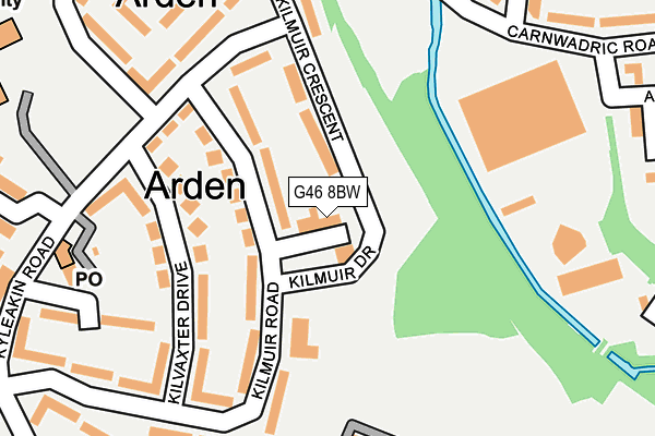 G46 8BW map - OS OpenMap – Local (Ordnance Survey) G46 8BW map - OS OpenMap – Local (Ordnance Survey)