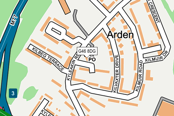 G46 8DG map - OS OpenMap – Local (Ordnance Survey)