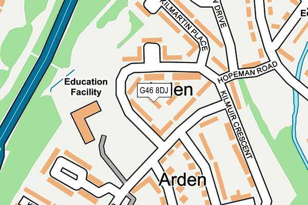 G46 8DJ map - OS OpenMap – Local (Ordnance Survey) G46 8DJ map - OS OpenMap – Local (Ordnance Survey)