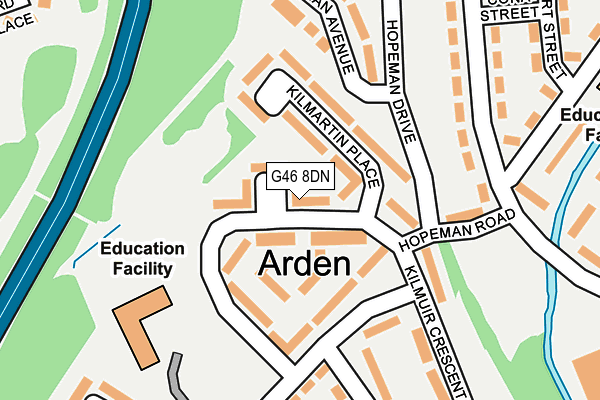 G46 8DN map - OS OpenMap – Local (Ordnance Survey) G46 8DN map - OS OpenMap – Local (Ordnance Survey)