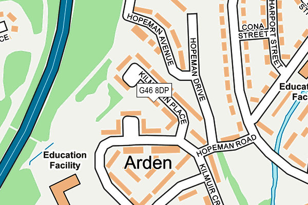 G46 8DP map - OS OpenMap – Local (Ordnance Survey) G46 8DP map - OS OpenMap – Local (Ordnance Survey)