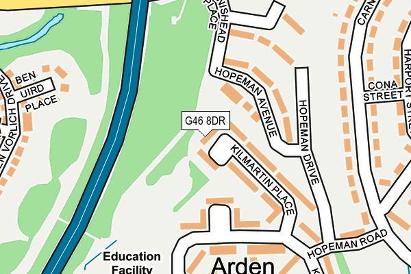 G46 8DR map - OS OpenMap – Local (Ordnance Survey) G46 8DR map - OS OpenMap – Local (Ordnance Survey)