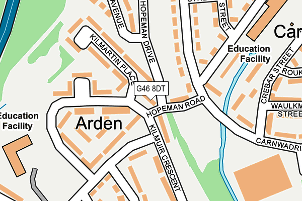 G46 8DT map - OS OpenMap – Local (Ordnance Survey) G46 8DT map - OS OpenMap – Local (Ordnance Survey)