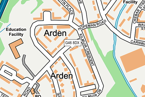 G46 8DX map - OS OpenMap – Local (Ordnance Survey) G46 8DX map - OS OpenMap – Local (Ordnance Survey)