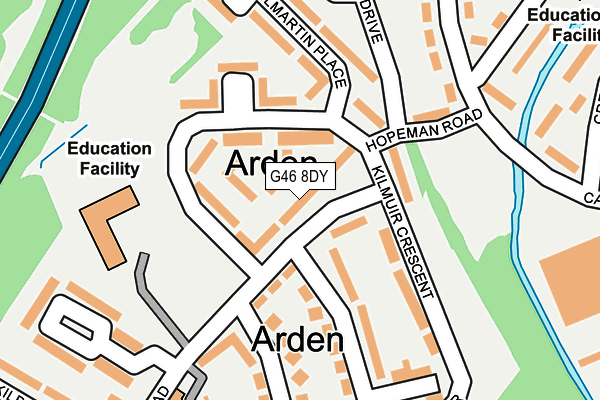 G46 8DY map - OS OpenMap – Local (Ordnance Survey) G46 8DY map - OS OpenMap – Local (Ordnance Survey)
