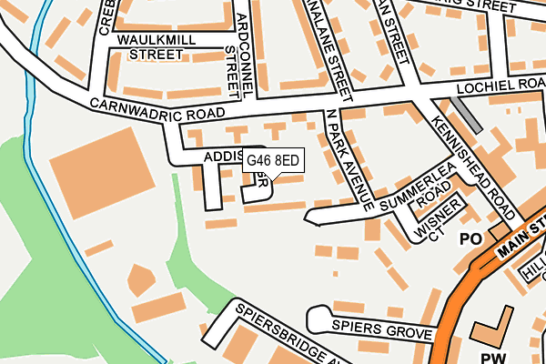 G46 8ED map - OS OpenMap – Local (Ordnance Survey) G46 8ED map - OS OpenMap – Local (Ordnance Survey)