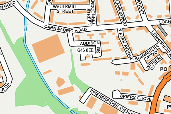 G46 8EE map - OS OpenMap – Local (Ordnance Survey) G46 8EE map - OS OpenMap – Local (Ordnance Survey)