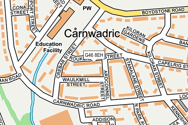 G46 8EH map - OS OpenMap – Local (Ordnance Survey) G46 8EH map - OS OpenMap – Local (Ordnance Survey)