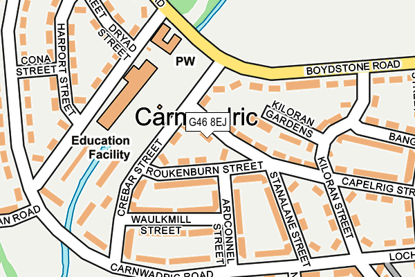 G46 8EJ map - OS OpenMap – Local (Ordnance Survey) G46 8EJ map - OS OpenMap – Local (Ordnance Survey)
