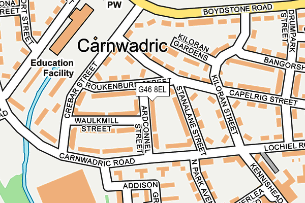 G46 8EL map - OS OpenMap – Local (Ordnance Survey) G46 8EL map - OS OpenMap – Local (Ordnance Survey)