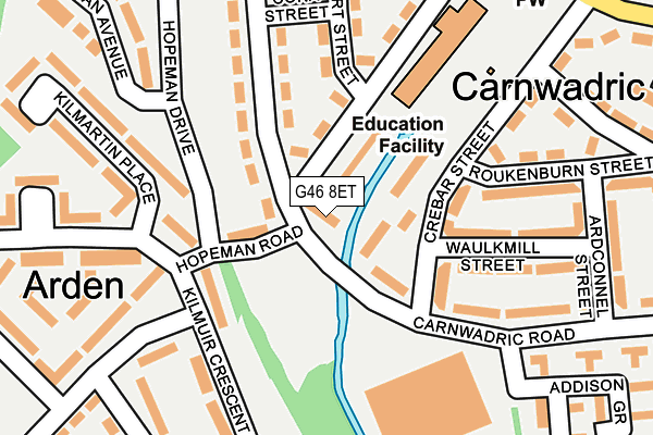 G46 8ET map - OS OpenMap – Local (Ordnance Survey)