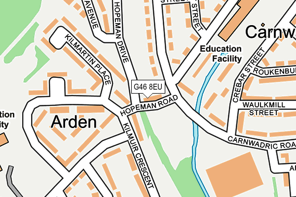 G46 8EU map - OS OpenMap – Local (Ordnance Survey) G46 8EU map - OS OpenMap – Local (Ordnance Survey)