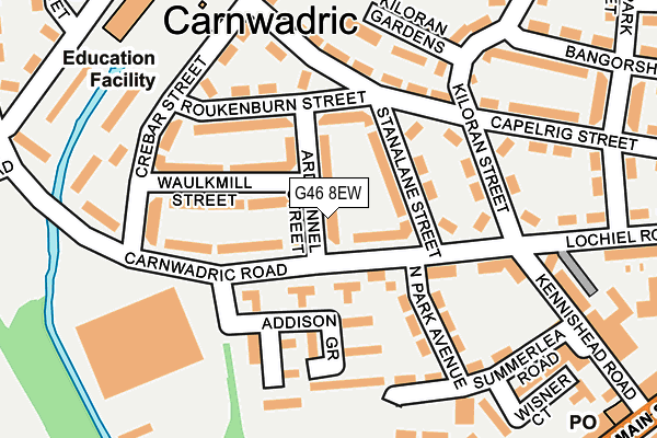 G46 8EW map - OS OpenMap – Local (Ordnance Survey) G46 8EW map - OS OpenMap – Local (Ordnance Survey)
