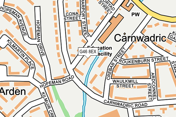 G46 8EX map - OS OpenMap – Local (Ordnance Survey) G46 8EX map - OS OpenMap – Local (Ordnance Survey)