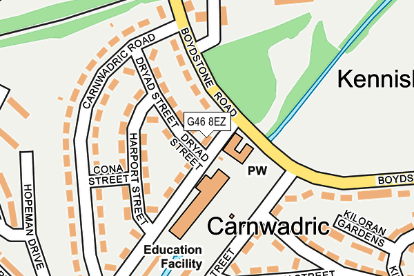 G46 8EZ map - OS OpenMap – Local (Ordnance Survey) G46 8EZ map - OS OpenMap – Local (Ordnance Survey)