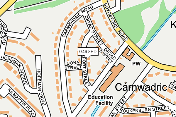 G46 8HD map - OS OpenMap – Local (Ordnance Survey) G46 8HD map - OS OpenMap – Local (Ordnance Survey)